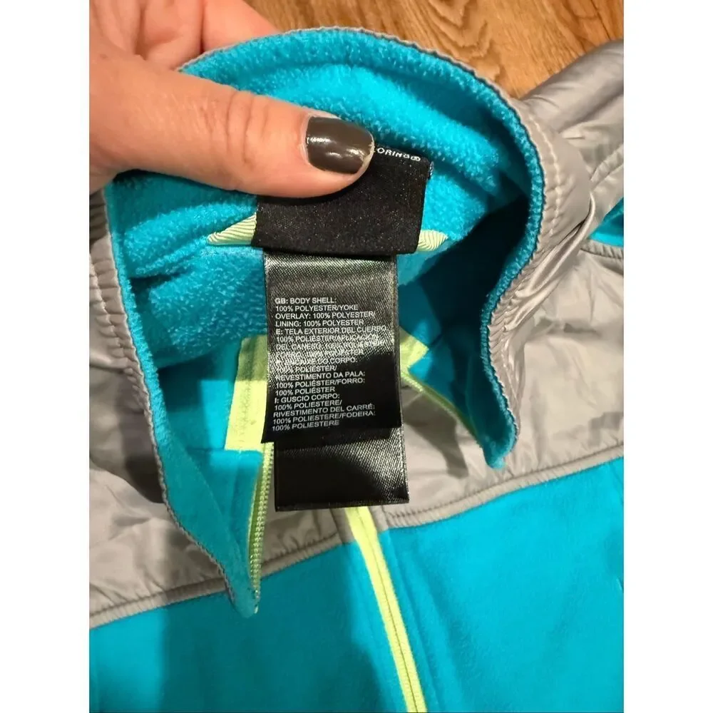 The North Face girls fleece full zip size large 14/16